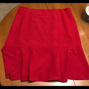 Kasper Red Trumpet Skirt